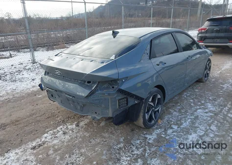 2022 Hyundai Elantra Hybrid Limited from USA, damaged, VIN KMHLN4AJ9NU020370